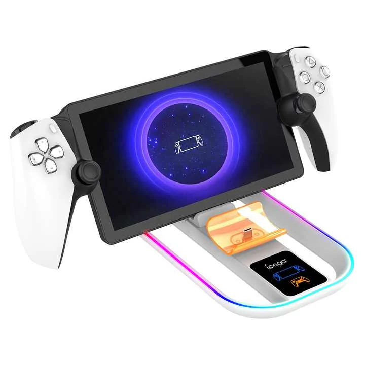 iPega Charger Base With RGB Light For PS5 Portal & Gamepad Charging Dock - Image 2
