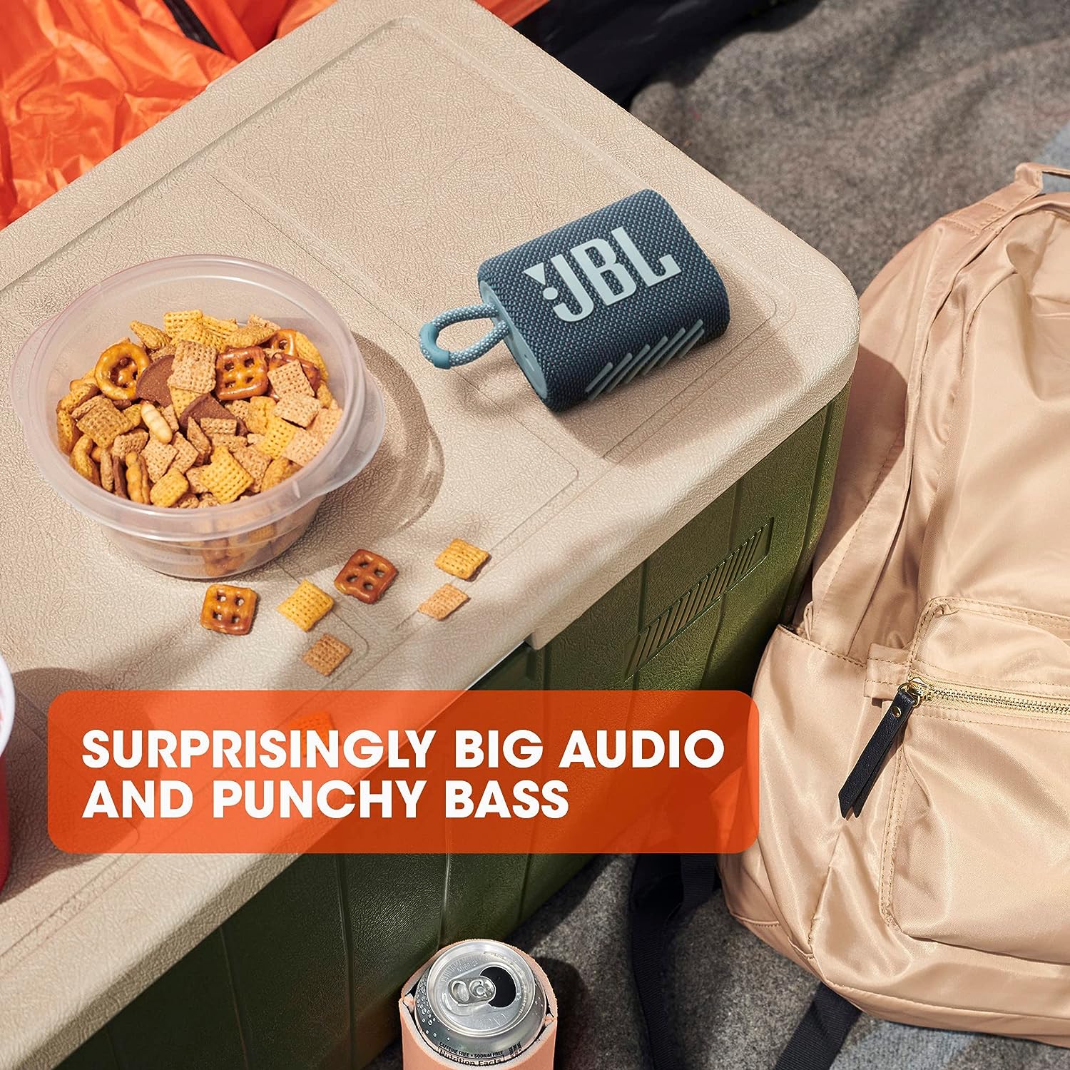 JBL Go 3: Portable Speaker with Bluetooth Waterproof and Dustproof Feature - Black Speaker - Image 3