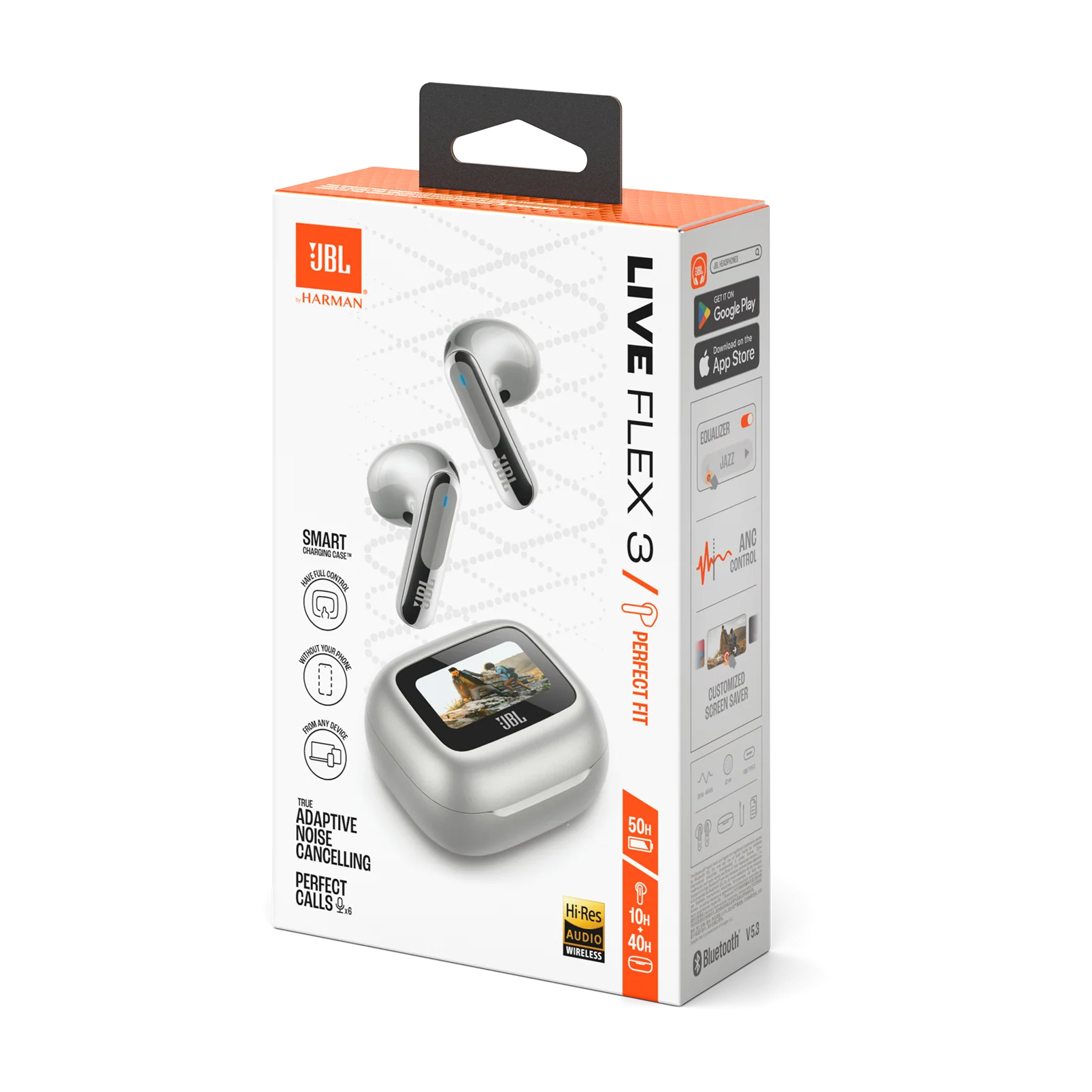 JBL Live FLEX 3 TWS ANC - Black / Silver - Image 3