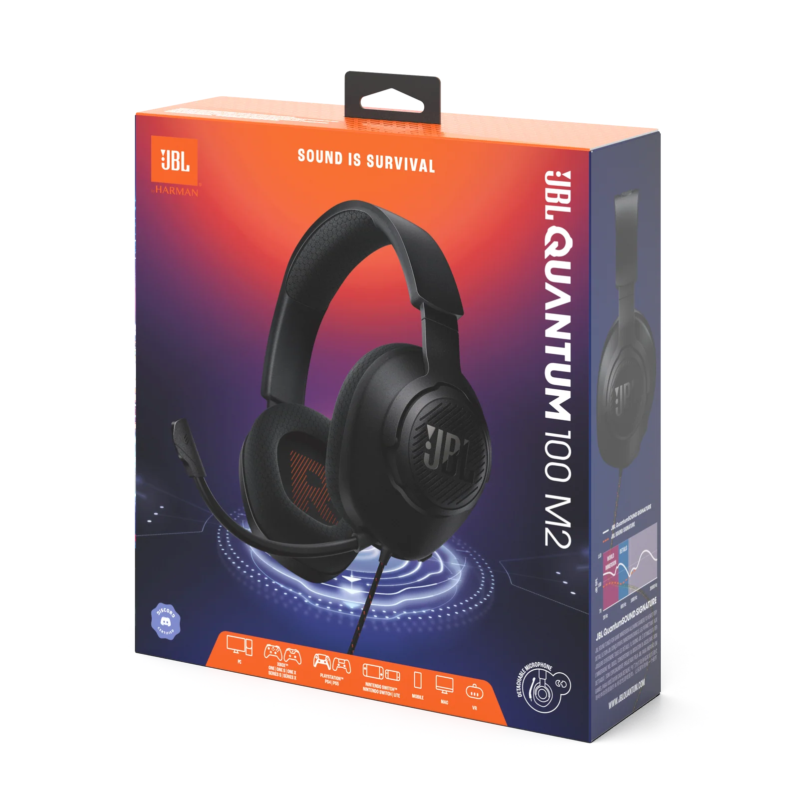 JBL Quantum 100 M2 Wired Gaming Headset - Image 2