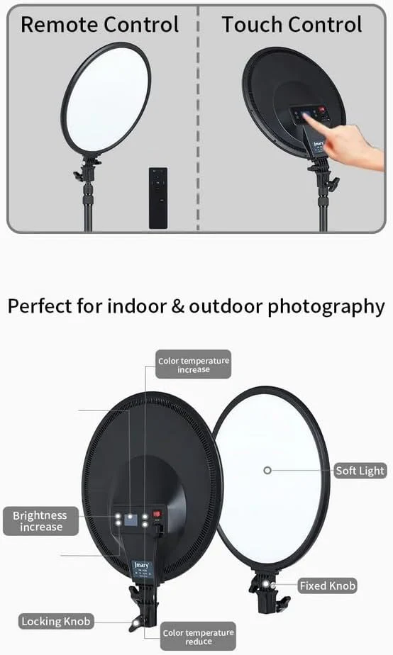 Jmary 15-Inch Panel LED Light - Black - Image 2