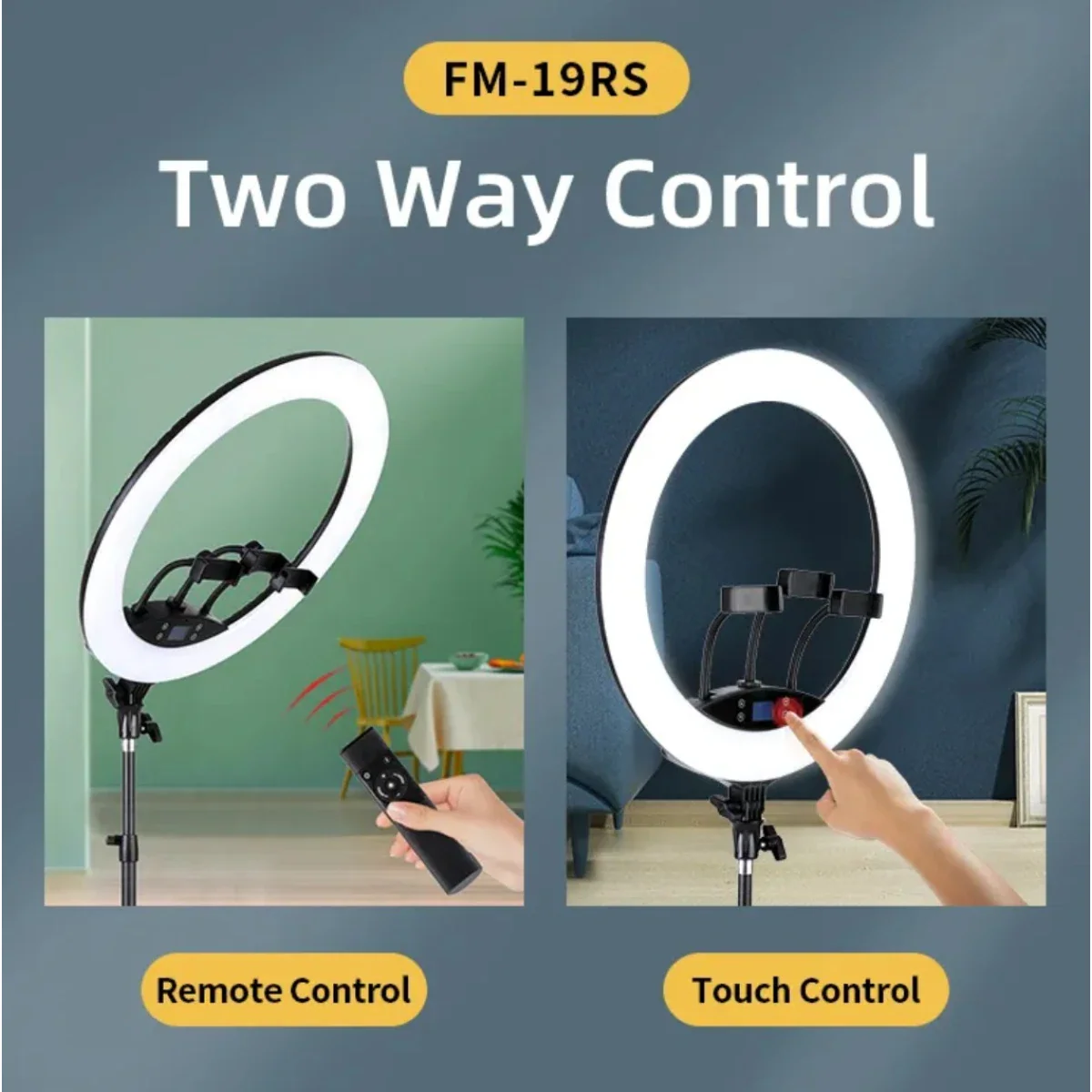 Jmary FM-19RS 19 Inch LED 60W Selfie Ring Light LCD Display - Image 4