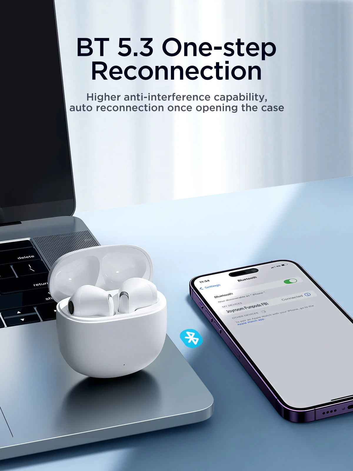 JOYROOM FUNPOD FB1 AI AI Translation Wireless Earbuds - Image 3