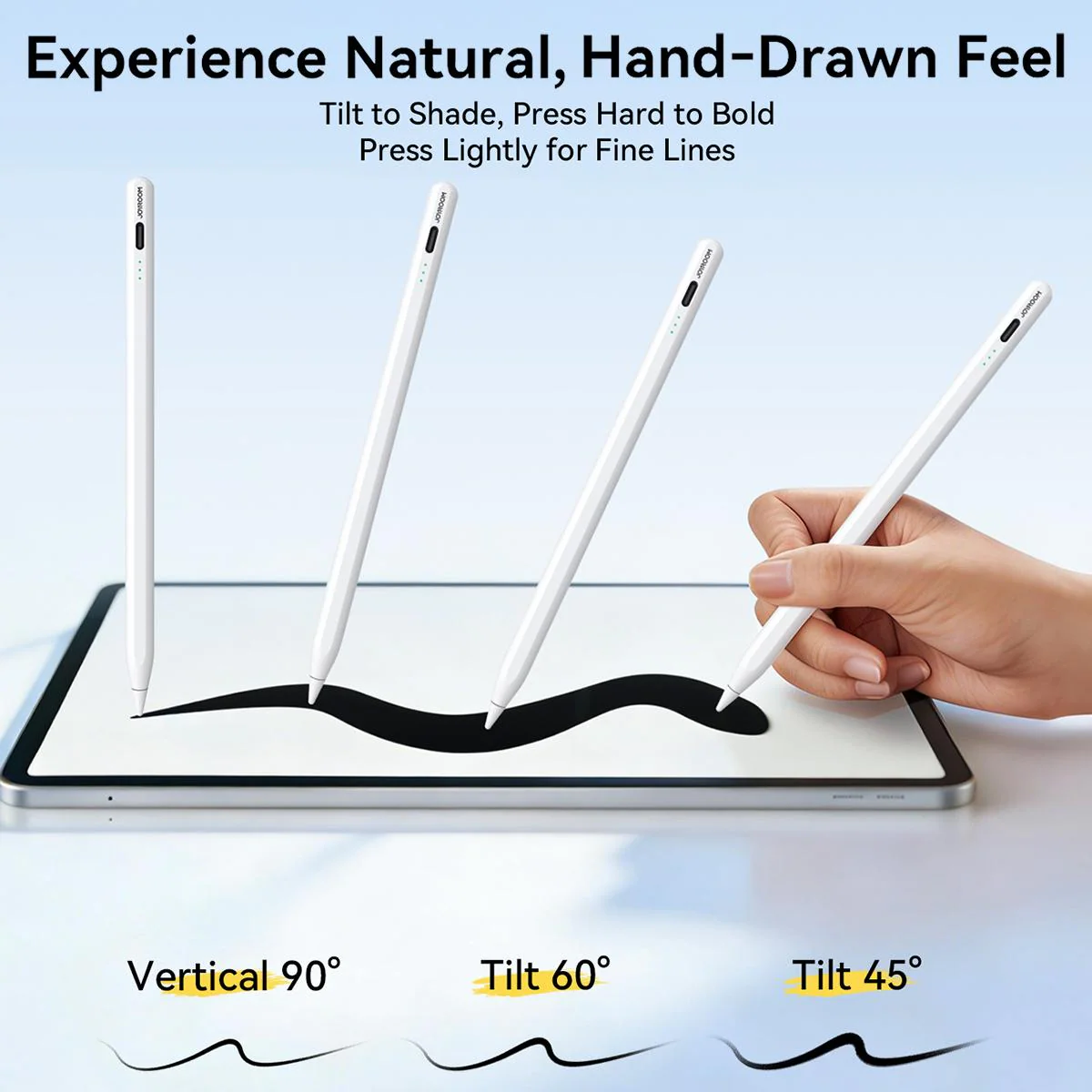 JOYROOM JR-A15 PRO Active Capacitive Pen (Including 2 Spare Nibs) - White - Image 4