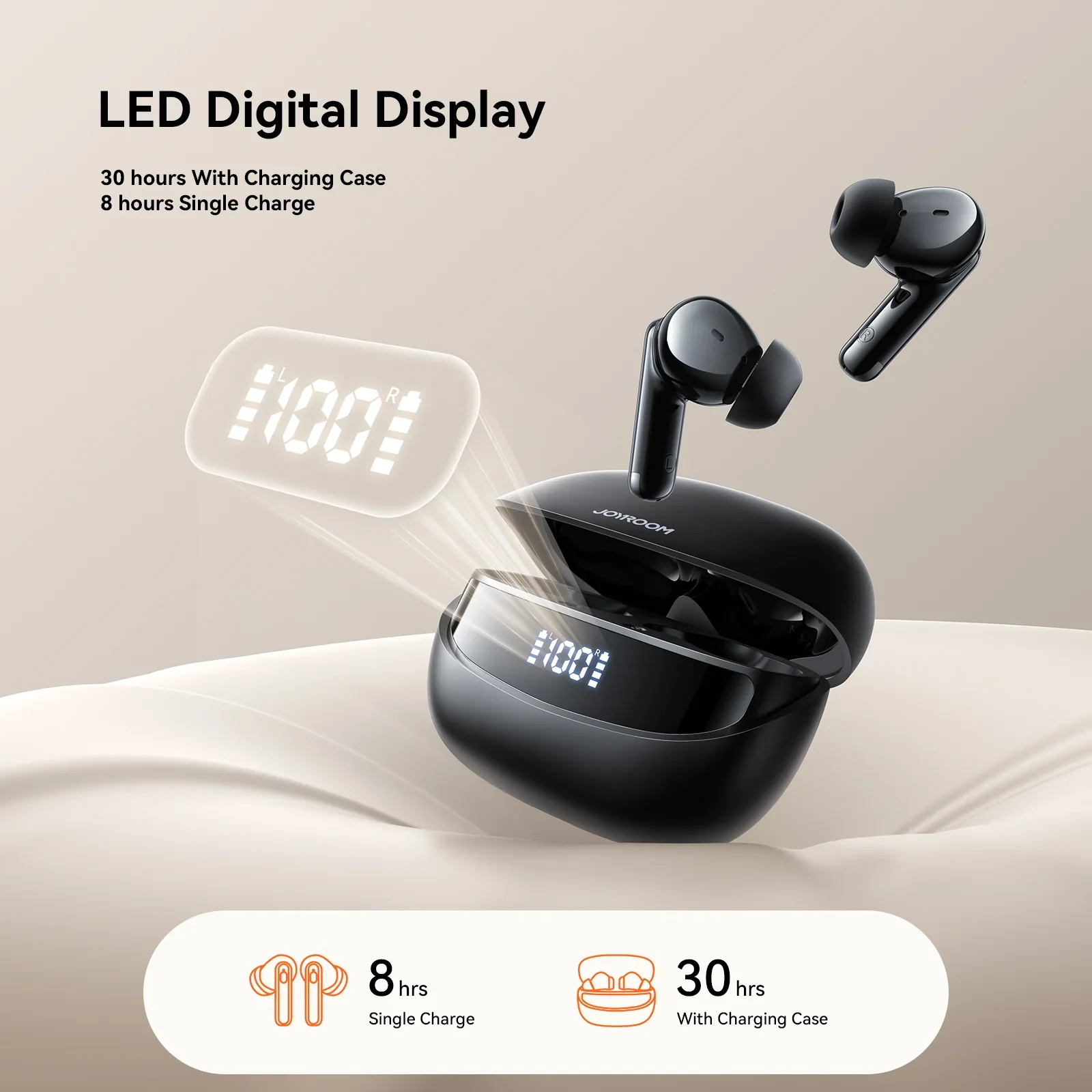 JoyRoom JR-BB3 TWS Earbuds - Black - Image 7