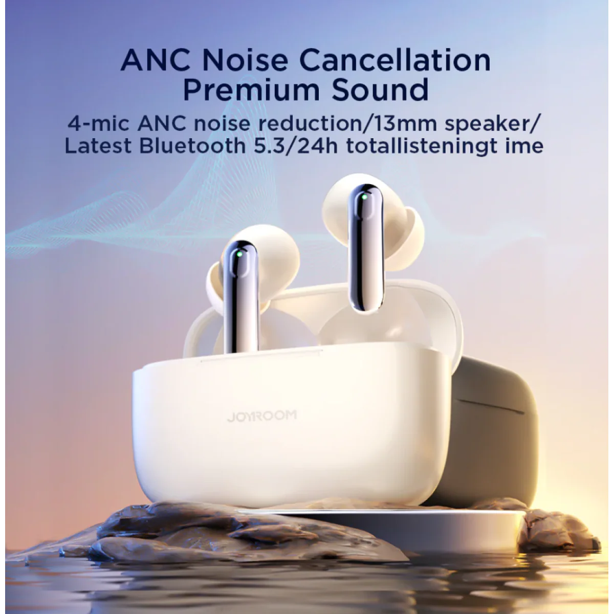 JOYROOM JR-BC1 True Wireless ANC Earbuds-White - Image 3