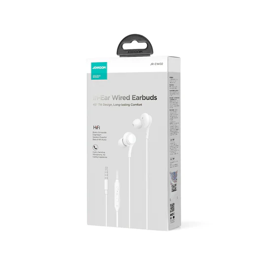 Joyroom JR-EW02 Wired Series In-Ear Wired Earbuds - White - Image 2