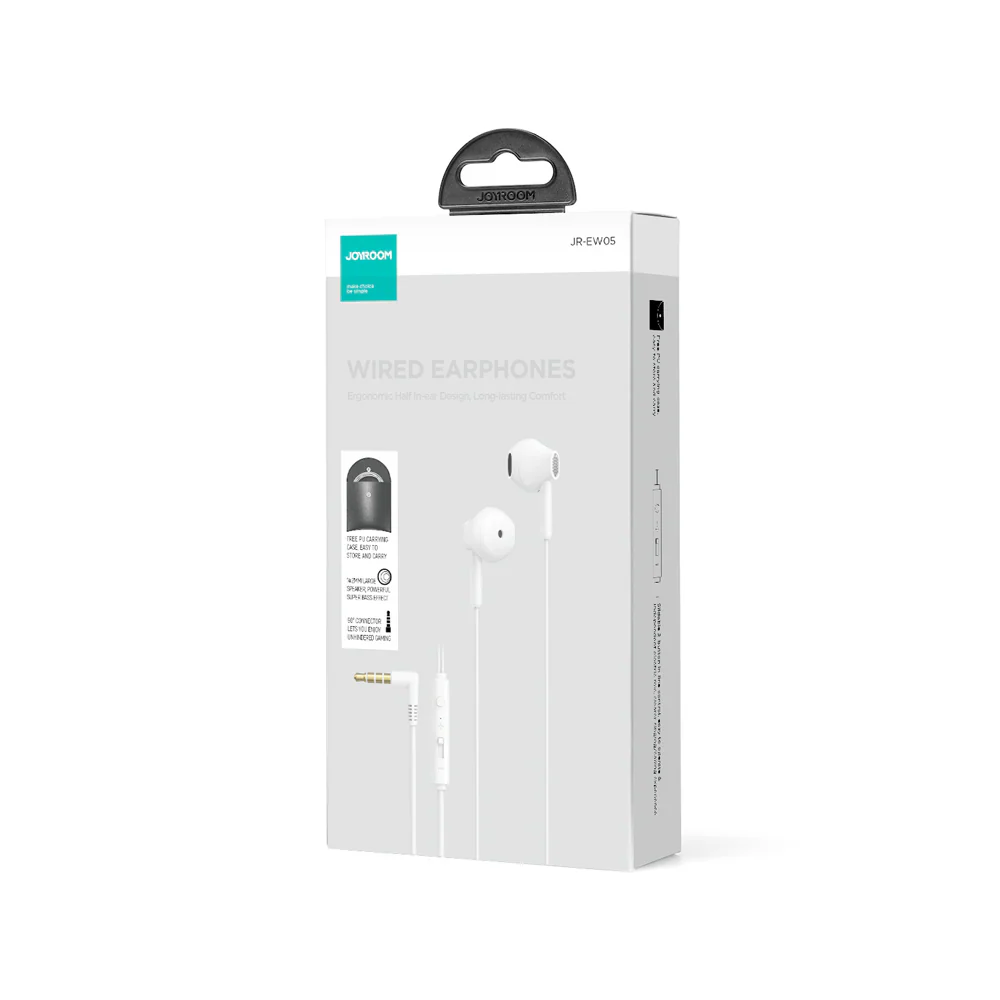 Joyroom JR-EW05 Wired Series In-Ear Wired Earbuds - White - Image 2