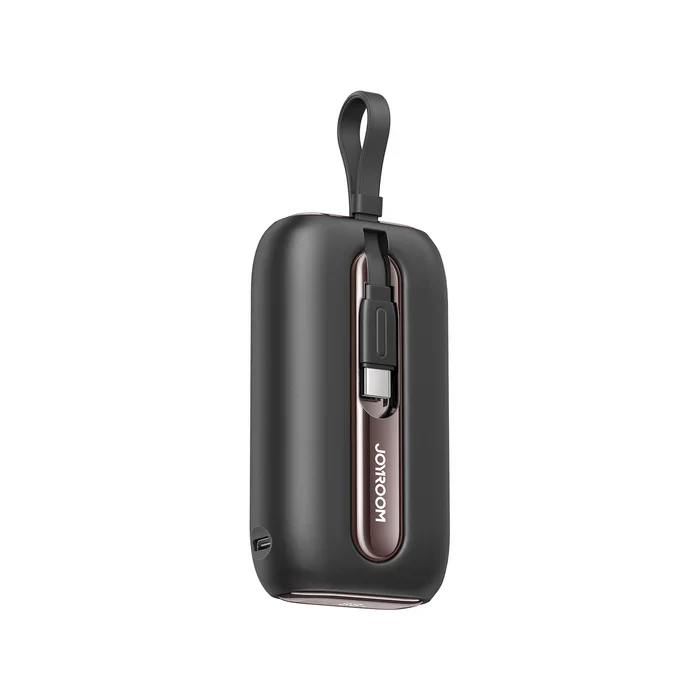 JOYROOM JR-L012  10000mAh 22.5W mini Power Bank with Dual Cables Black - Image 2