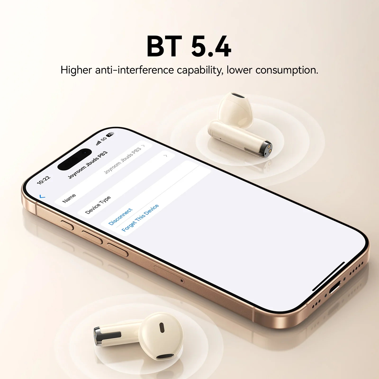 Joyroom JR-PB3 TWS Bluetooth Earphones - Beige - Image 2