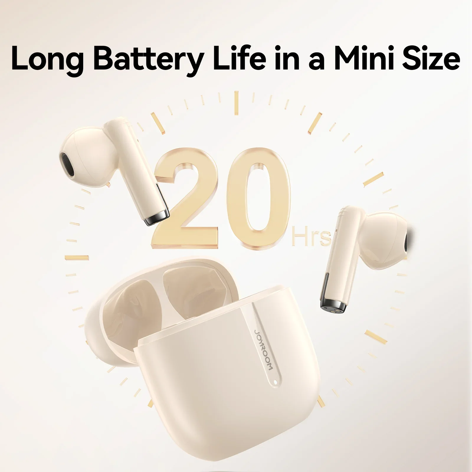 Joyroom JR-PB3 TWS Bluetooth Earphones - Beige - Image 5