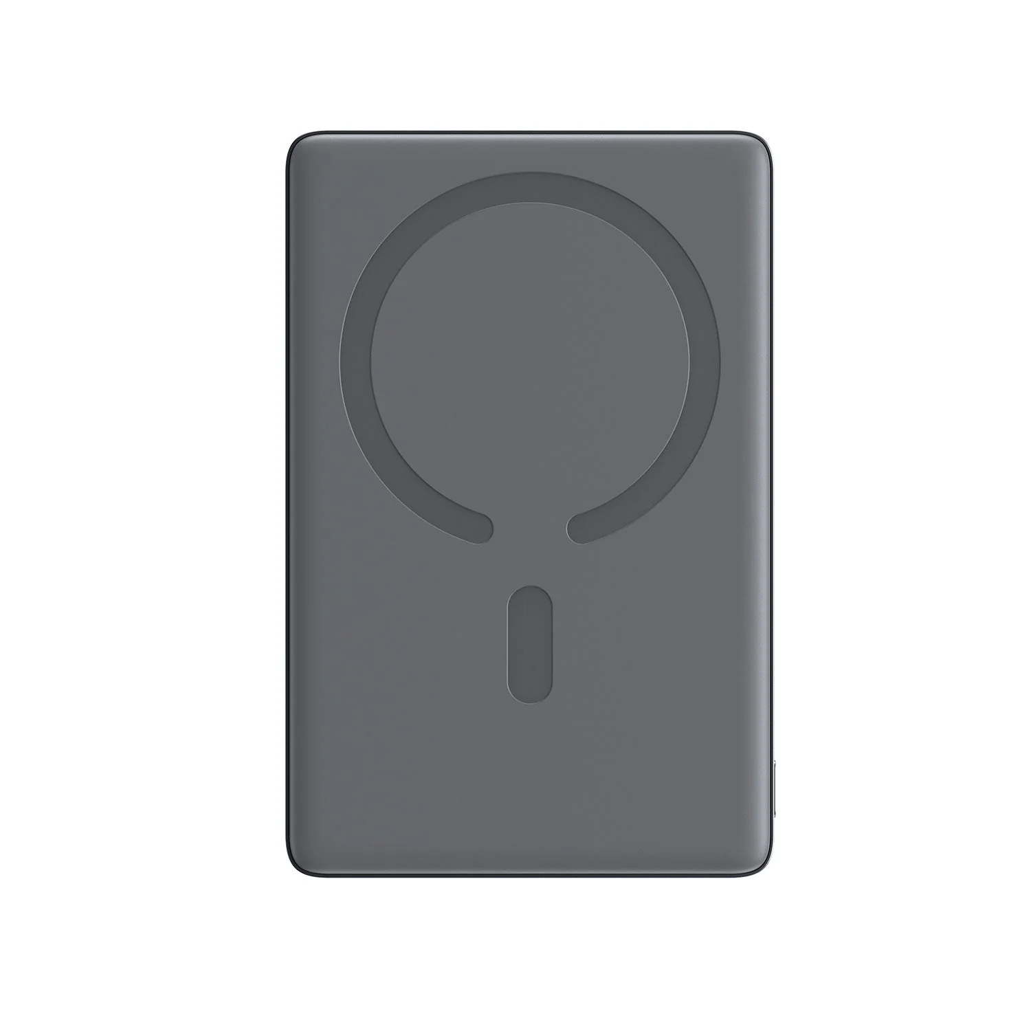 JOYROOM JR-PBM08 20W Ultra-Slim Metal Magnetic Wireless Power Bank 10000mAh Space Grey With Type-C to Type-C 60W 0.25m Cable-Black - Image 2