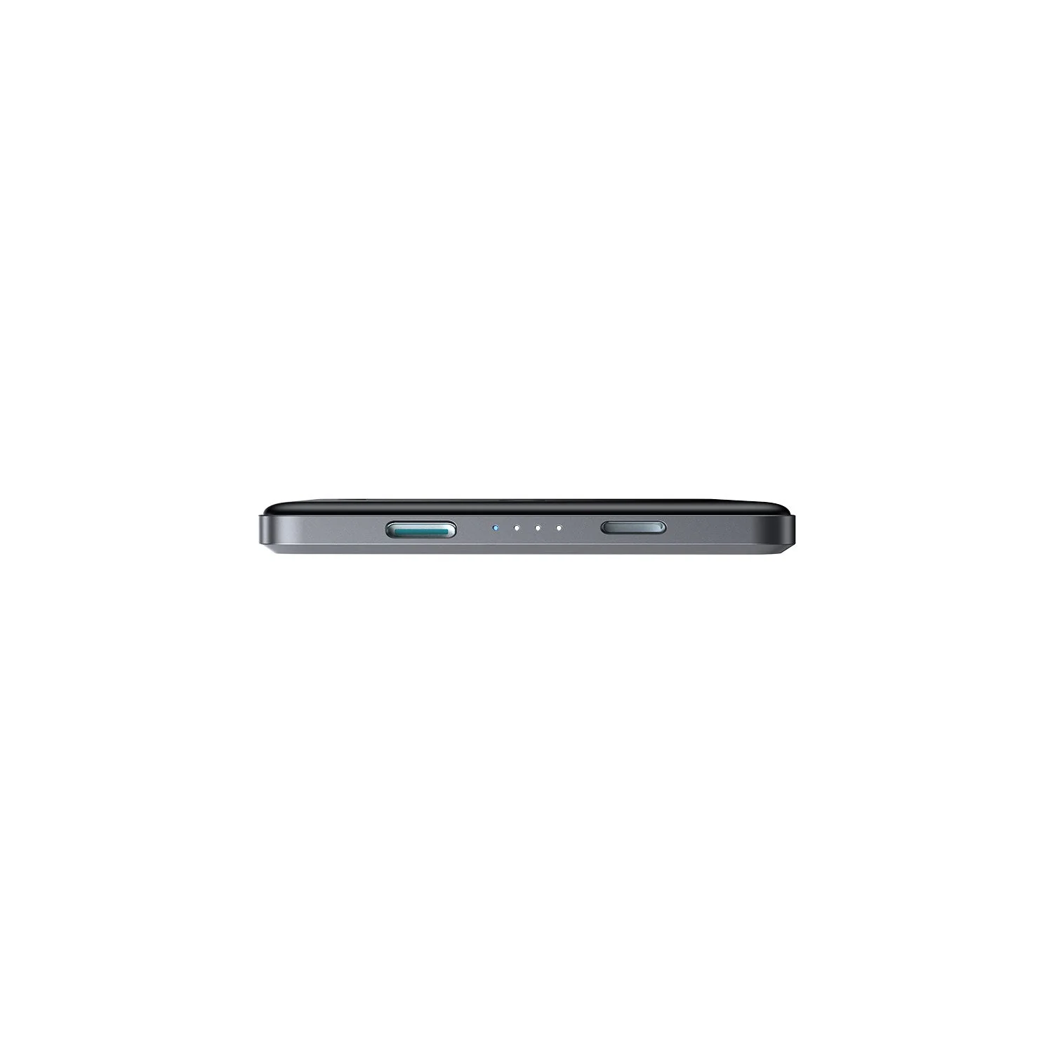 JOYROOM JR-PBM08 20W Ultra-Slim Metal Magnetic Wireless Power Bank 10000mAh Space Grey With Type-C to Type-C 60W 0.25m Cable-Black - Image 4