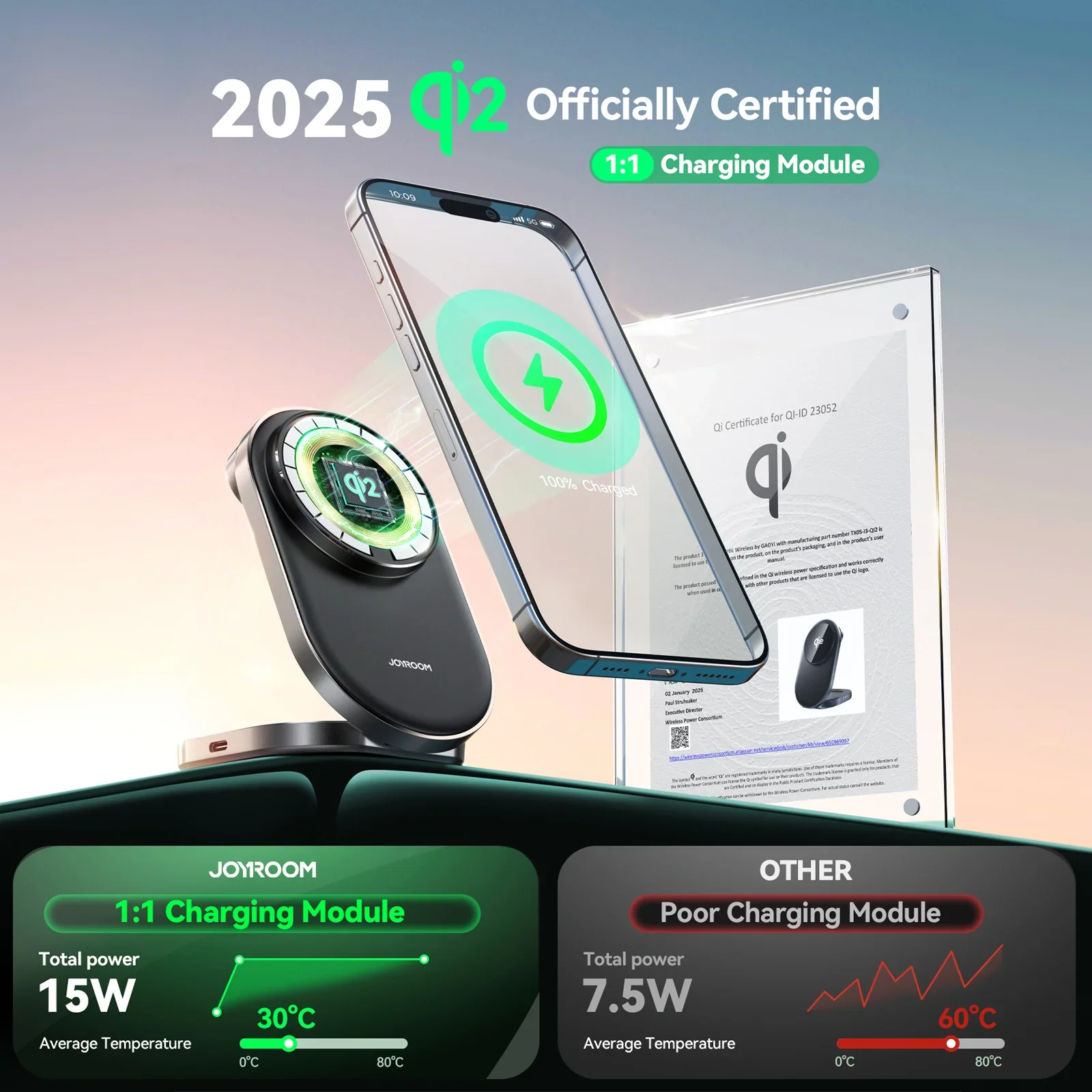 JOYROOM JR-W17 Qi2 3 in1 Wireless Charger - Image 3