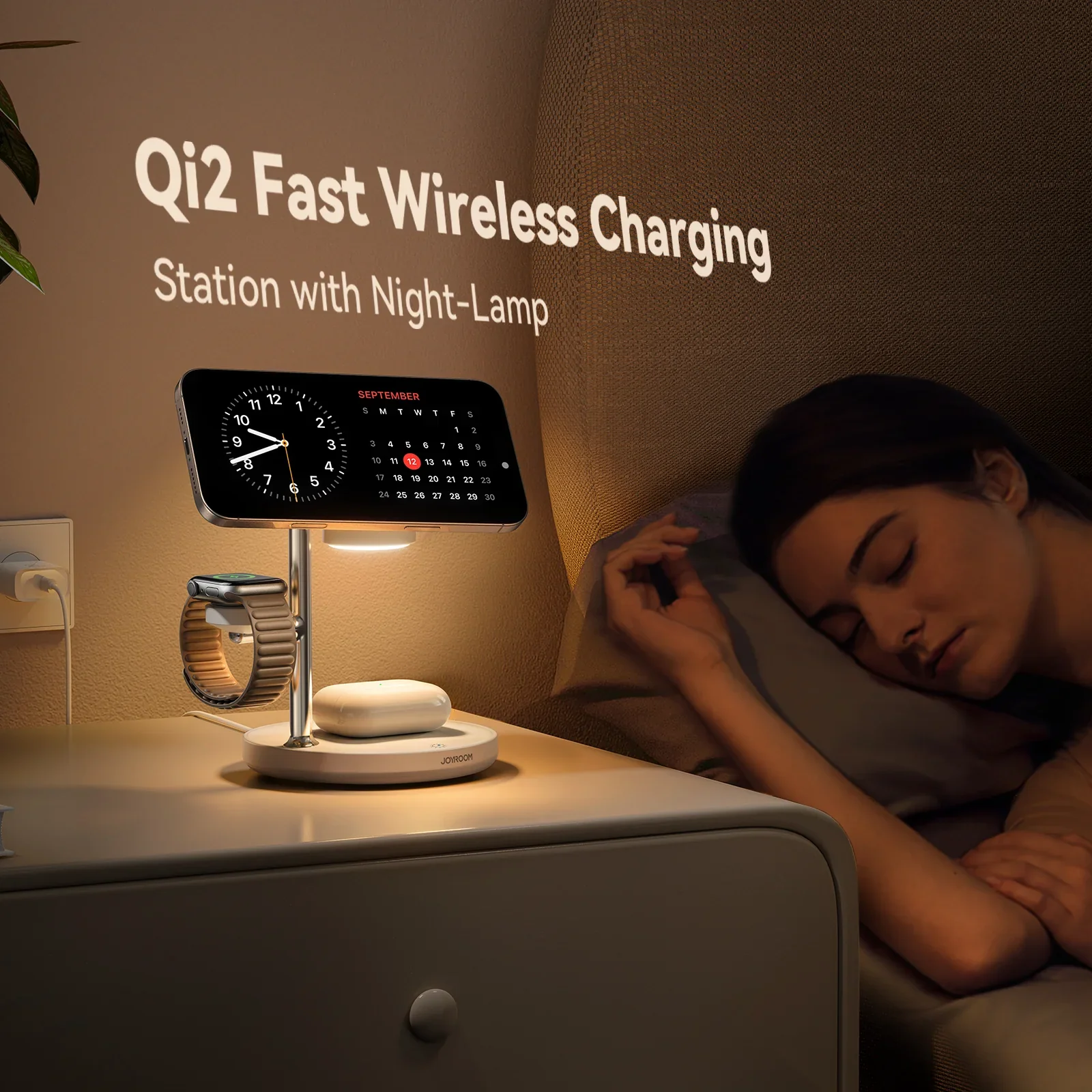 JOYROOM JR-W23 Qi2 4in1 Wireless Charger-White - Image 3