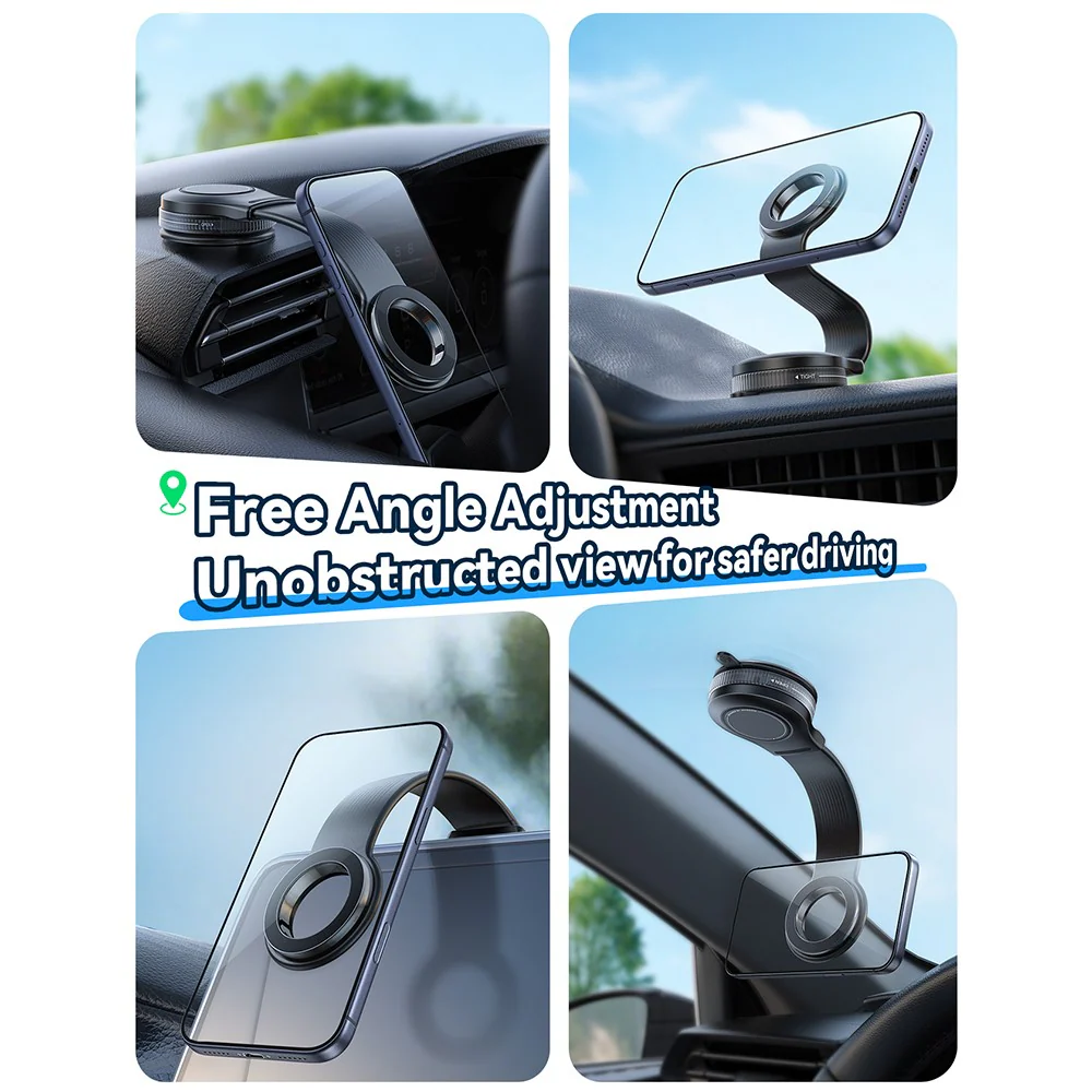 JOYROOM JR-ZS518 Bendable Magnetic Phone Holder-Black - Image 4