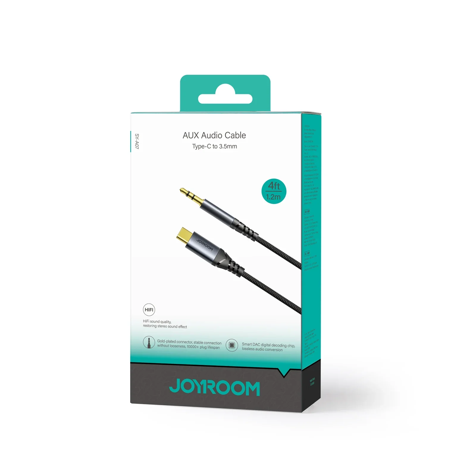 JOYROOM SY-A07 Audio-Transfer Series AUX Audio Cable (Type-C to 3.5mm) 1.2m Black - Image 2