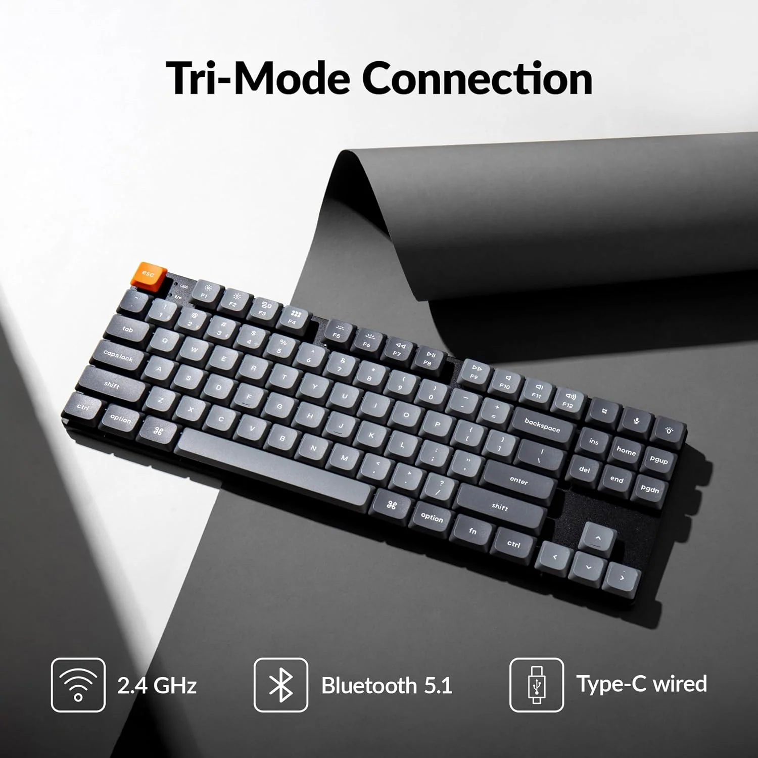 Keychron K1 Max Swappable Gateron RGB Backlight Red Switch Low profile Wireless Keyboard - Image 6