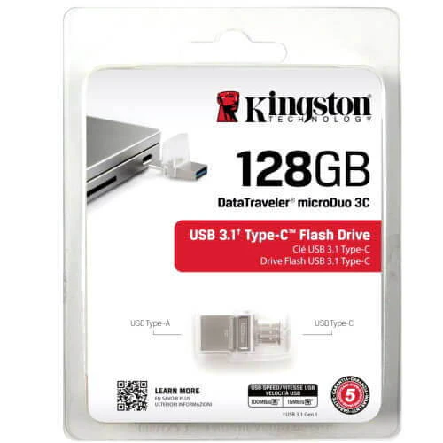 Kingston 128GB DataTraveler DUO USB 3.1 Type-C - Image 2