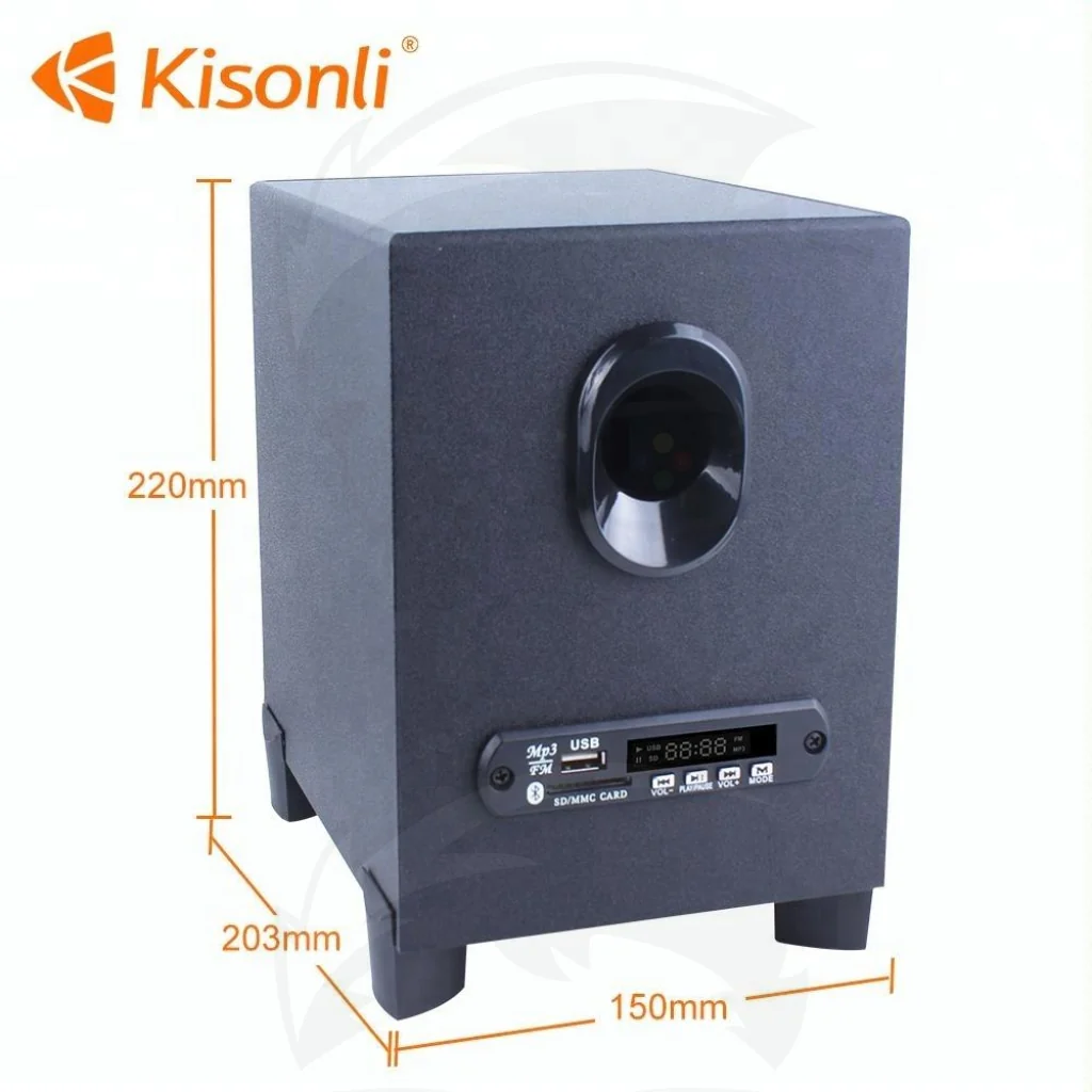 Kisonli TM-6000U USB 2.1 Multimedia BT Speaker (Black) - Image 4