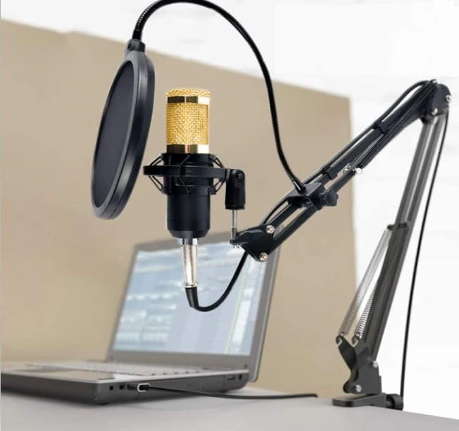 Legendary Vocal Professional Condenser Microphone Kit w/Adjustable Mic Suspension Scissor Arm Metal Shock Mount - Image 2