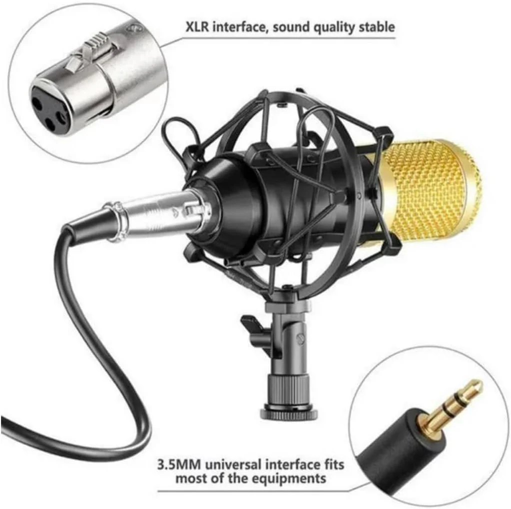 Legendary Vocal Professional Condenser Microphone Kit w/Adjustable Mic Suspension Scissor Arm Metal Shock Mount - Image 4
