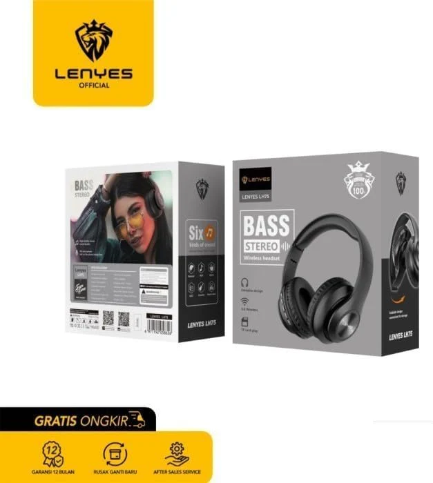 LENYES BASS STEREO WIRELESS HEADSET - Image 5