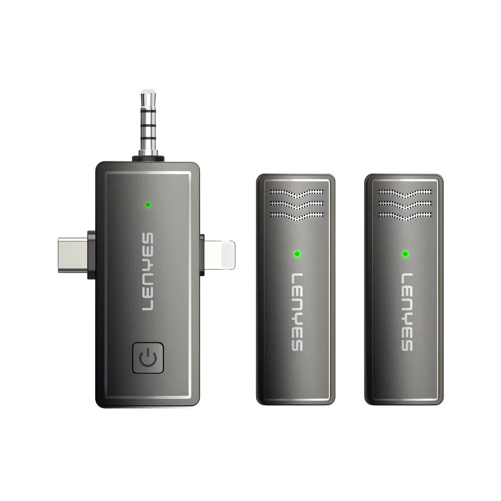 LENYES LM202 Lavalier Wireless 2in1 Microphone