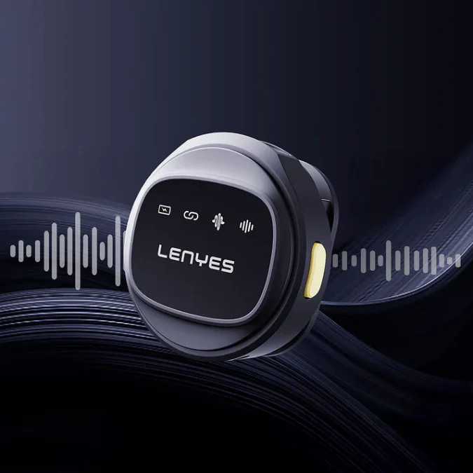 LENYES LM204-TC Wireless Lavalier Microphone with Type-C Charging Port and Intelligent Noise Cancellation - Image 3