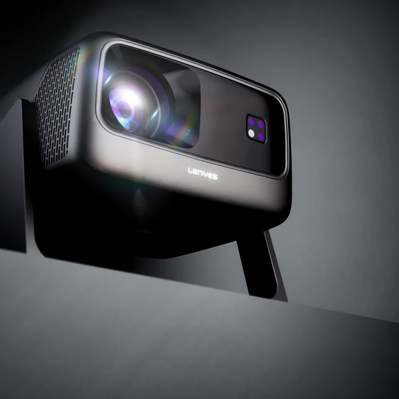 LENYES LPR02 LCD FHD 360 Degree Rotatable Auto Focus Projector - Dark Gray - Image 3
