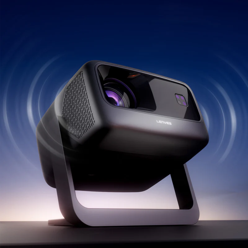 LENYES LPR02 LCD FHD 360 Degree Rotatable Auto Focus Projector - Dark Gray - Image 4