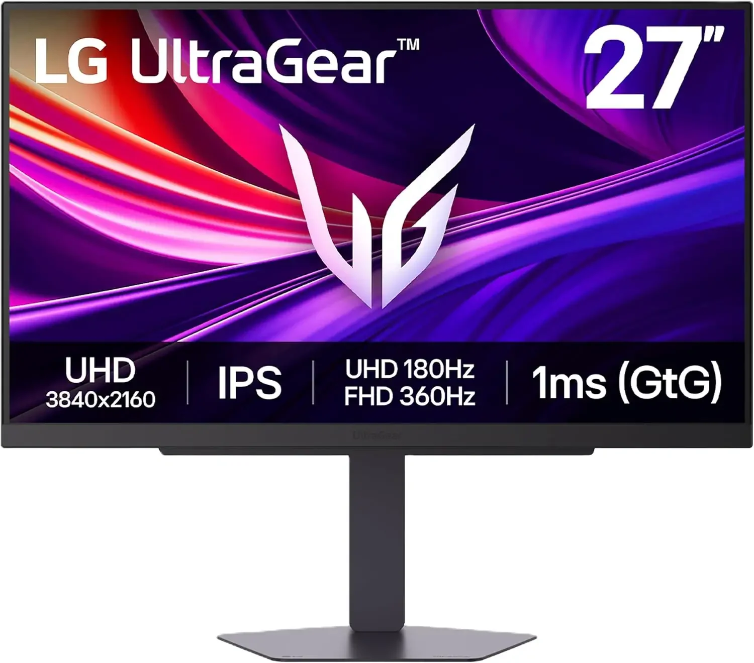 LG 27G810A-B 27" UltraGear 4K UHD 180Hz Dual-Mode HDR 400 1ms HDMI 2.1