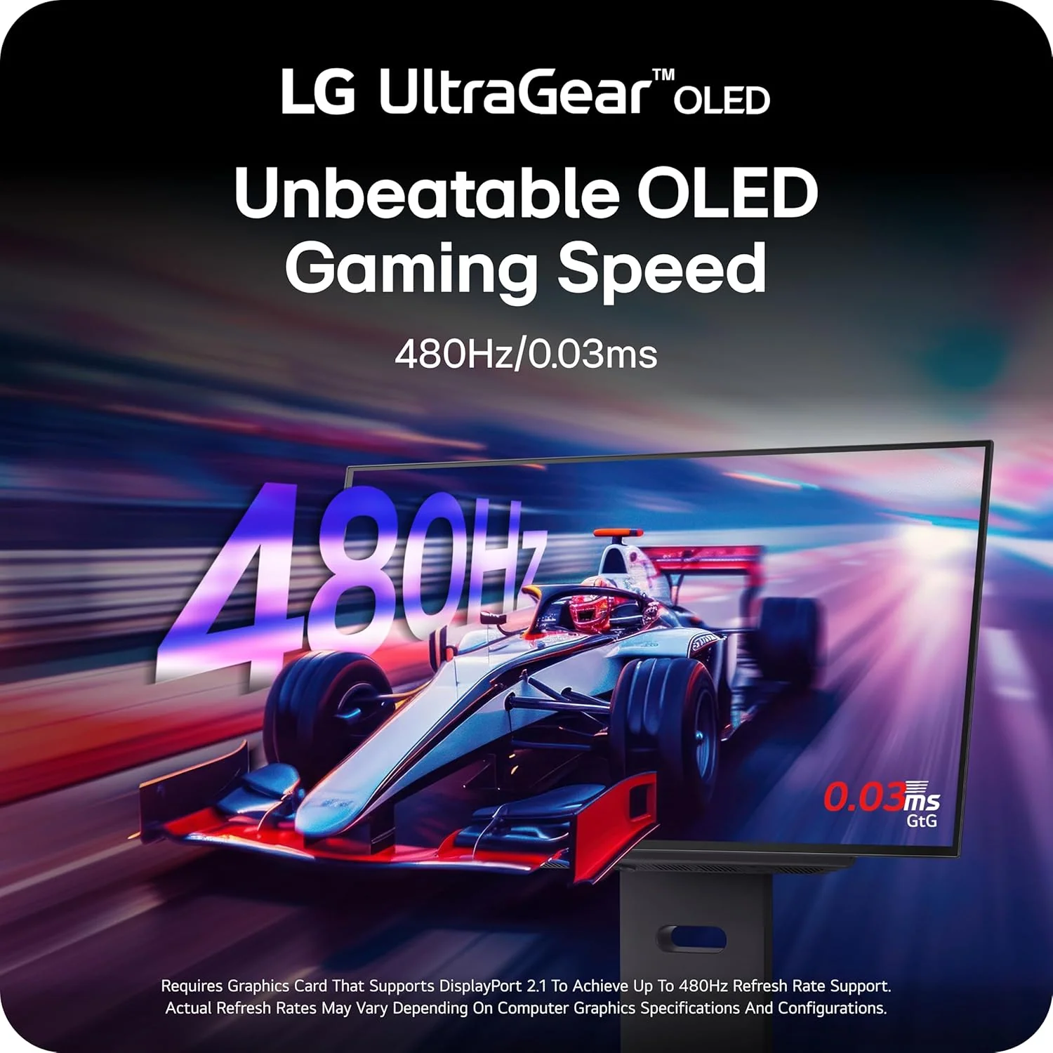 LG 27GX790A-B 27 UltraGear OLED QHD 480Hz DisplayPort 2.1 G-Sync FreeSync Premium Pro - Image 10