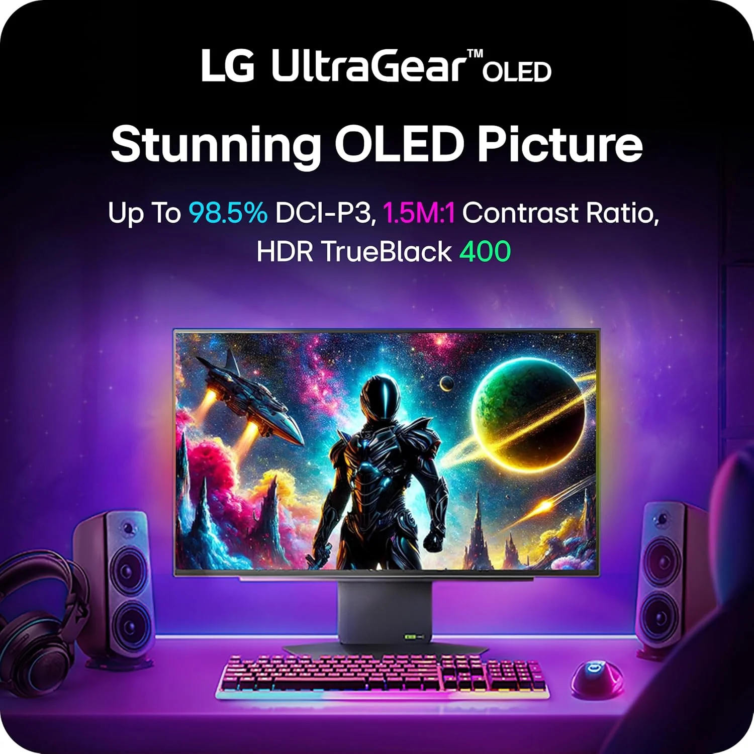 LG 27GX790A-B 27 UltraGear OLED QHD 480Hz DisplayPort 2.1 G-Sync FreeSync Premium Pro - Image 7