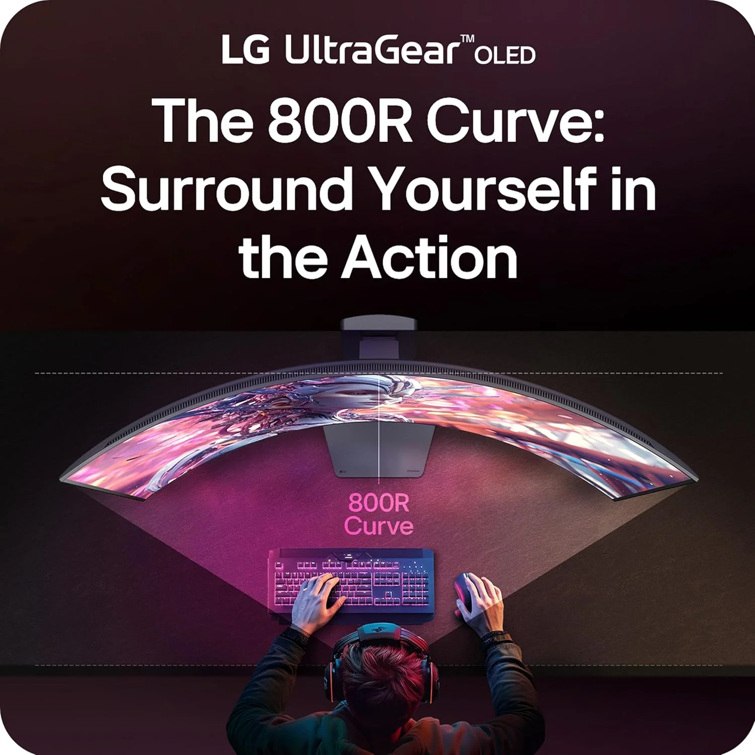 LG 45GX950A-B UltraGear™ 45” OLED 5K2K WUHD Gaming Monitor – 165Hz / 330Hz Dual Mode, 0.03 ms, G-SYNC - Image 9