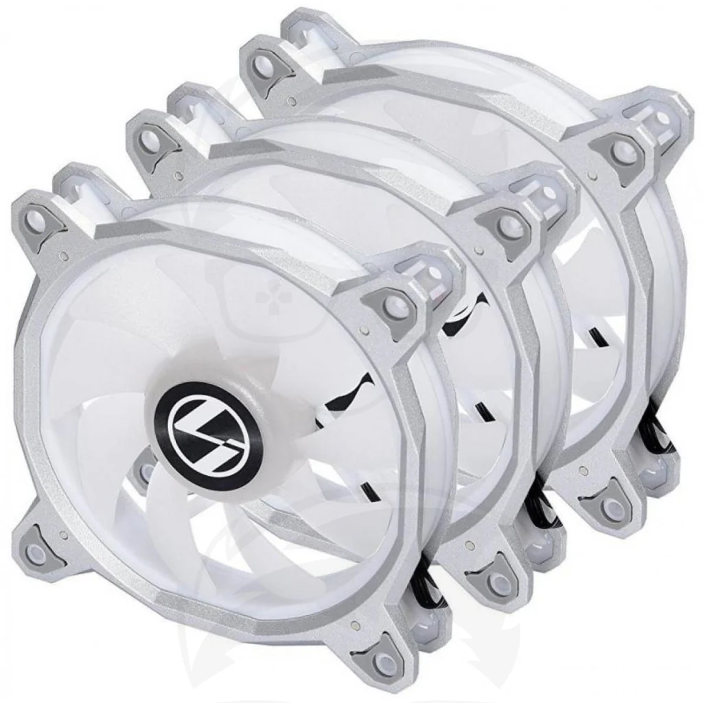 LIAN LI Bora RGB 120mm , 3 Fans Pack - Silver/Black/White - Image 3