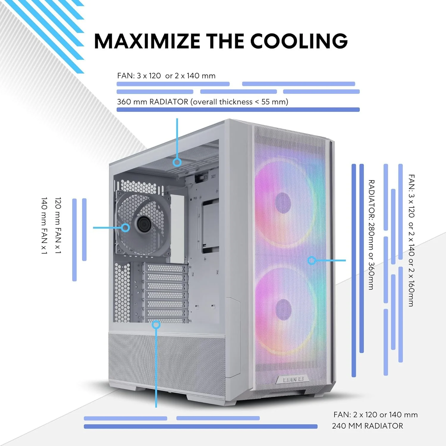 Lian Li LANCOOL 216 (216R-X) MESH  ARGB  Gaming Case - Image 5