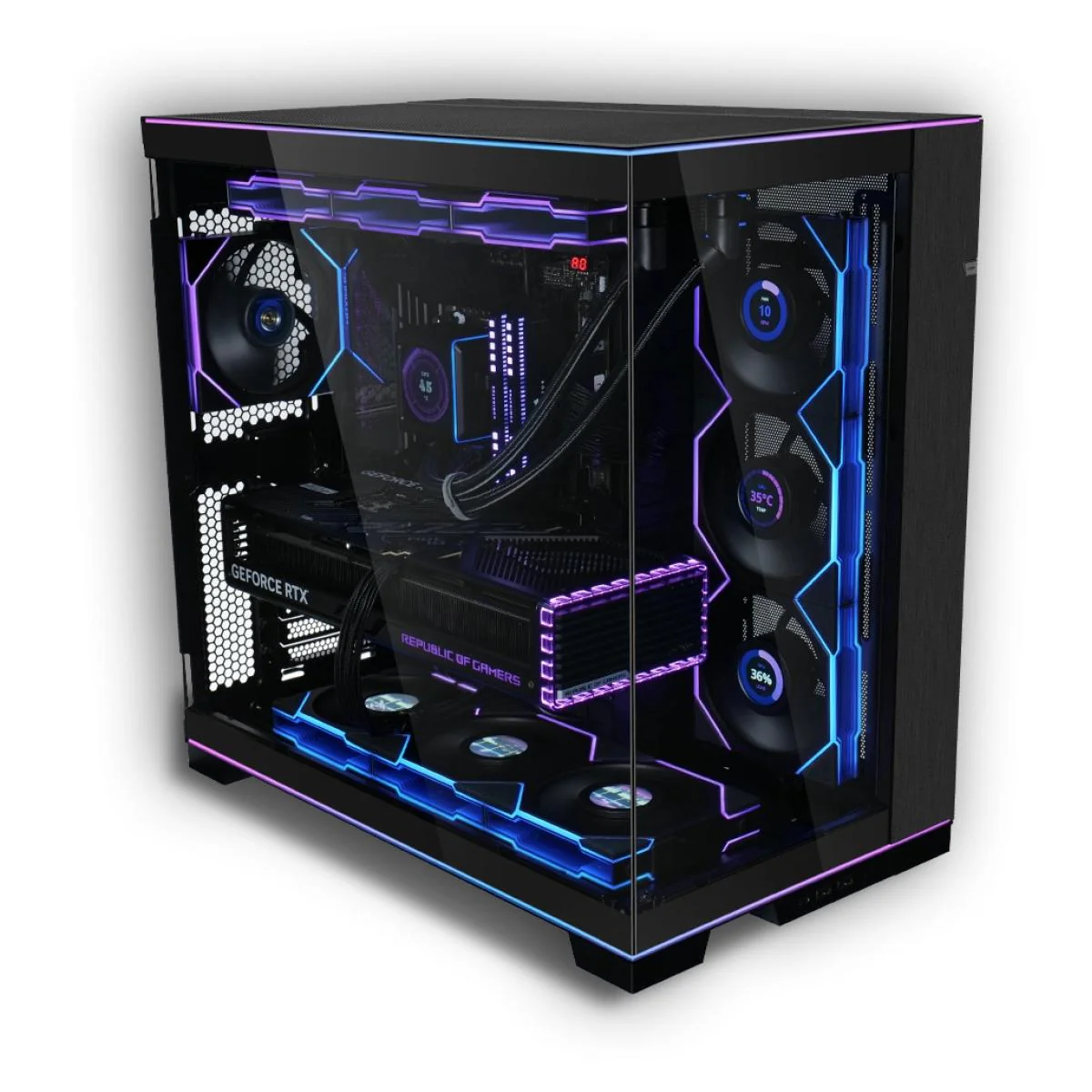 Lian Li O11 Dynamic EVO RGB Edition (Black) Mid Tower 2 Sided Tempered Glass Gaming Case - Image 2