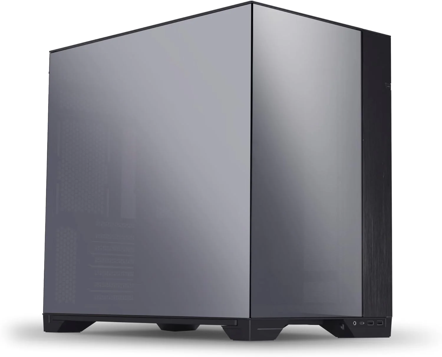 Lian Li O11 Vision -Three Sided Tempered Glass Panels  - Dual-Chamber ATX Mid Tower (Chrome) GAMING CASE