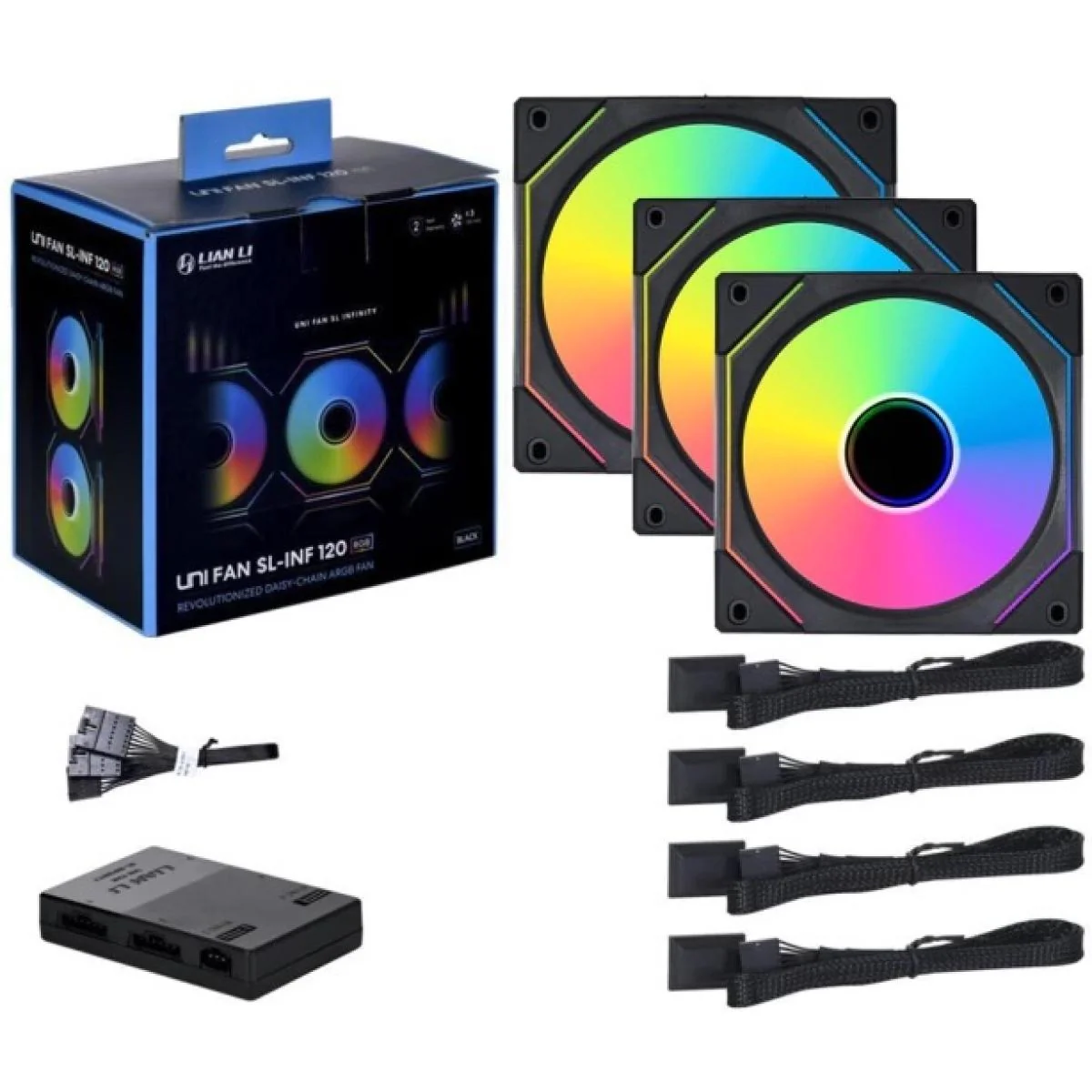 Lian Li UNI FAN SL-INFINITY SL120 Kit 3 Packs (Black/White) - Image 3