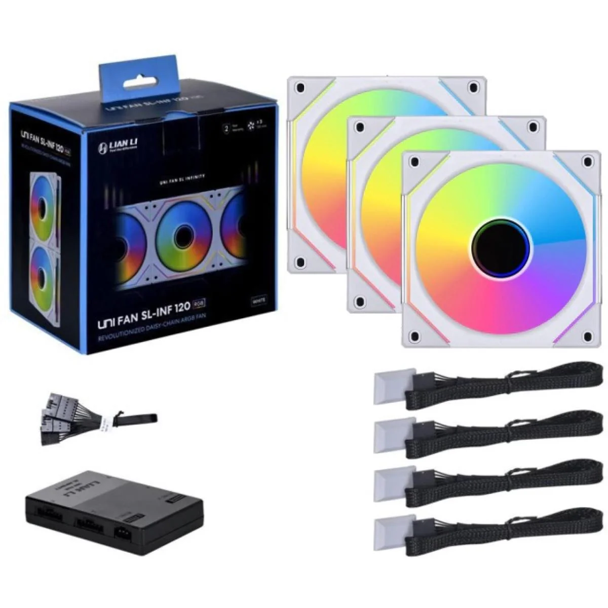 Lian Li UNI FAN SL-INFINITY SL120 Kit 3 Packs (Black/White) - Image 4