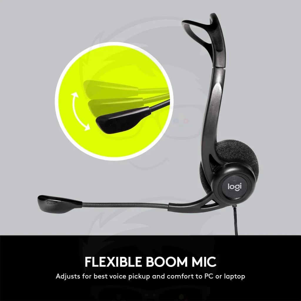 Logitech 960 USB Noise-cancelling w/ Mute Button Stereo Headset - Image 7