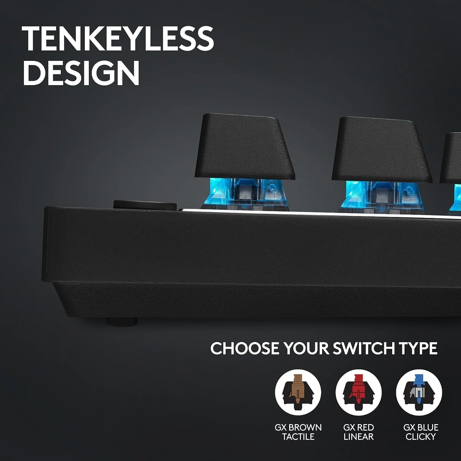 Logitech G PRO X 60 LIGHTSPEED Wireless Ultra Compact TKL 60% Mechanical LIGHTSYNC RGB Dual-Shot PBT Keycaps GX Optical Tactile Switches - Black - Image 4