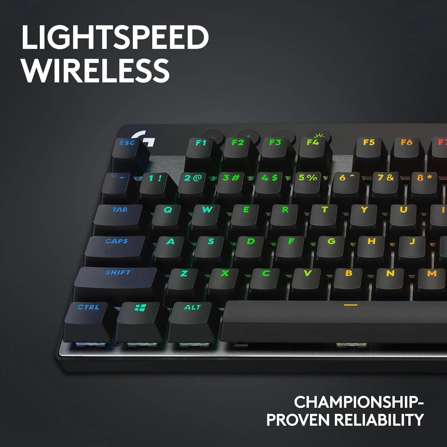 Logitech G PRO X 60 LIGHTSPEED Wireless Ultra Compact TKL 60% Mechanical LIGHTSYNC RGB Dual-Shot PBT Keycaps GX Optical Tactile Switches - Black - Image 5