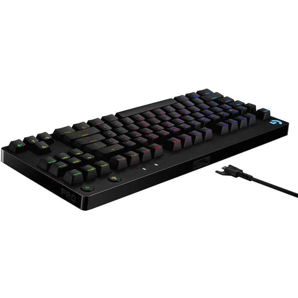 Logitech G Pro X TKL Wired Mechanical Swappable Switches LIGHTSYNC RGB Detachable Cable 12 Programmable F-keys GX Blue Clicky Switches - Black - Image 3