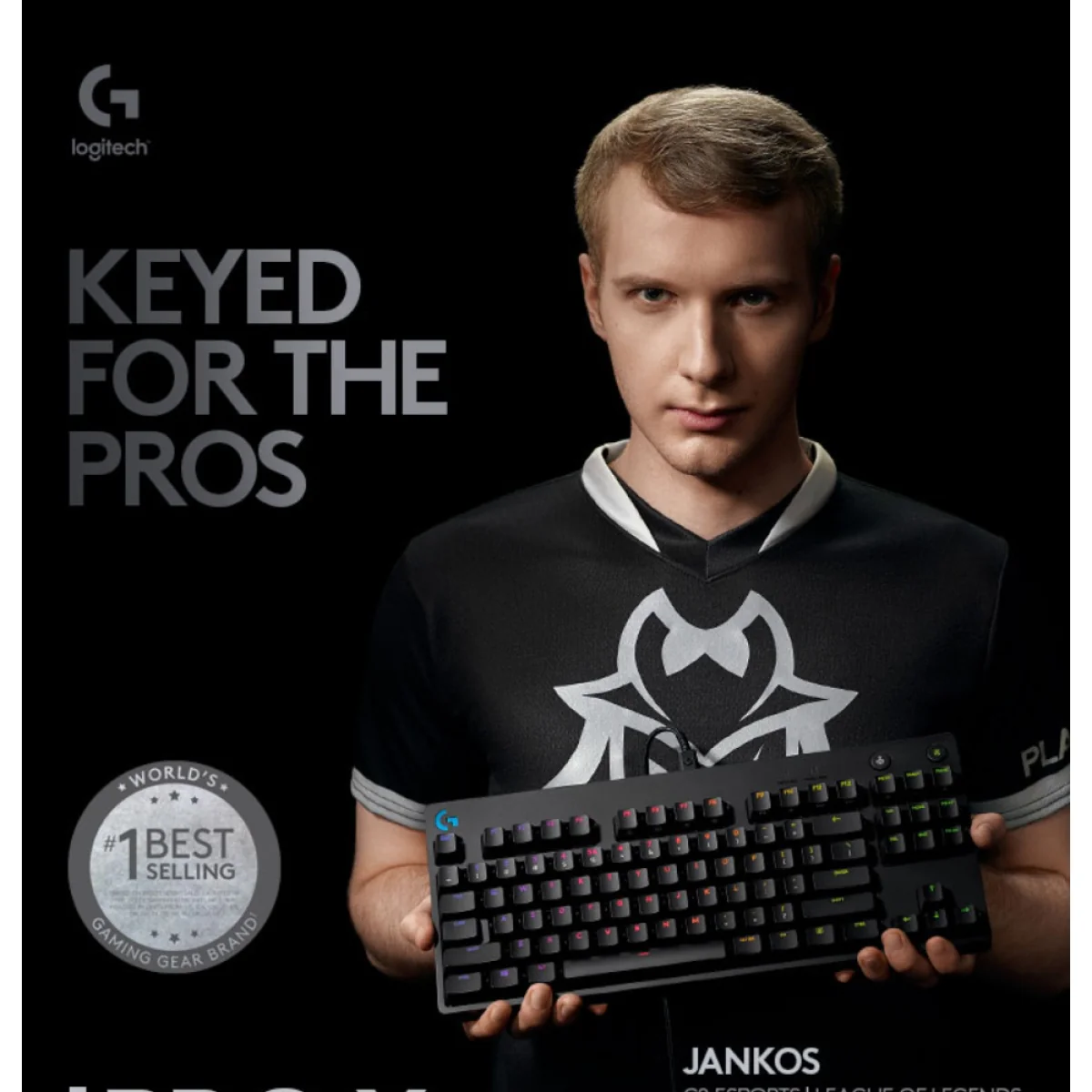 Logitech G Pro X TKL Wired Mechanical Swappable Switches LIGHTSYNC RGB Detachable Cable 12 Programmable F-keys GX Blue Clicky Switches - Black - Image 5
