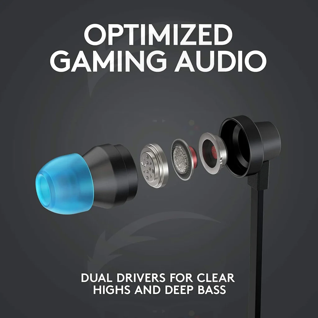Logitech G333 GAMING EARPHONES WITH MIC - BLACK - Image 3