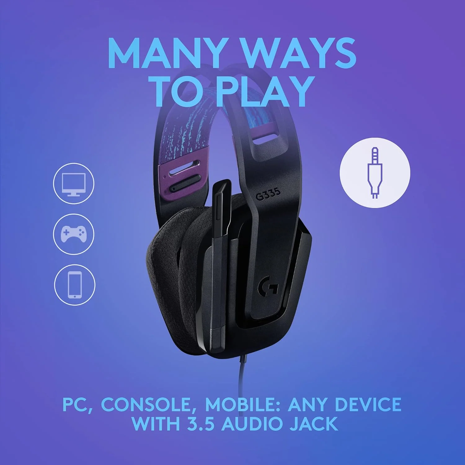 Logitech G335 Wired Gaming Headset - Image 3
