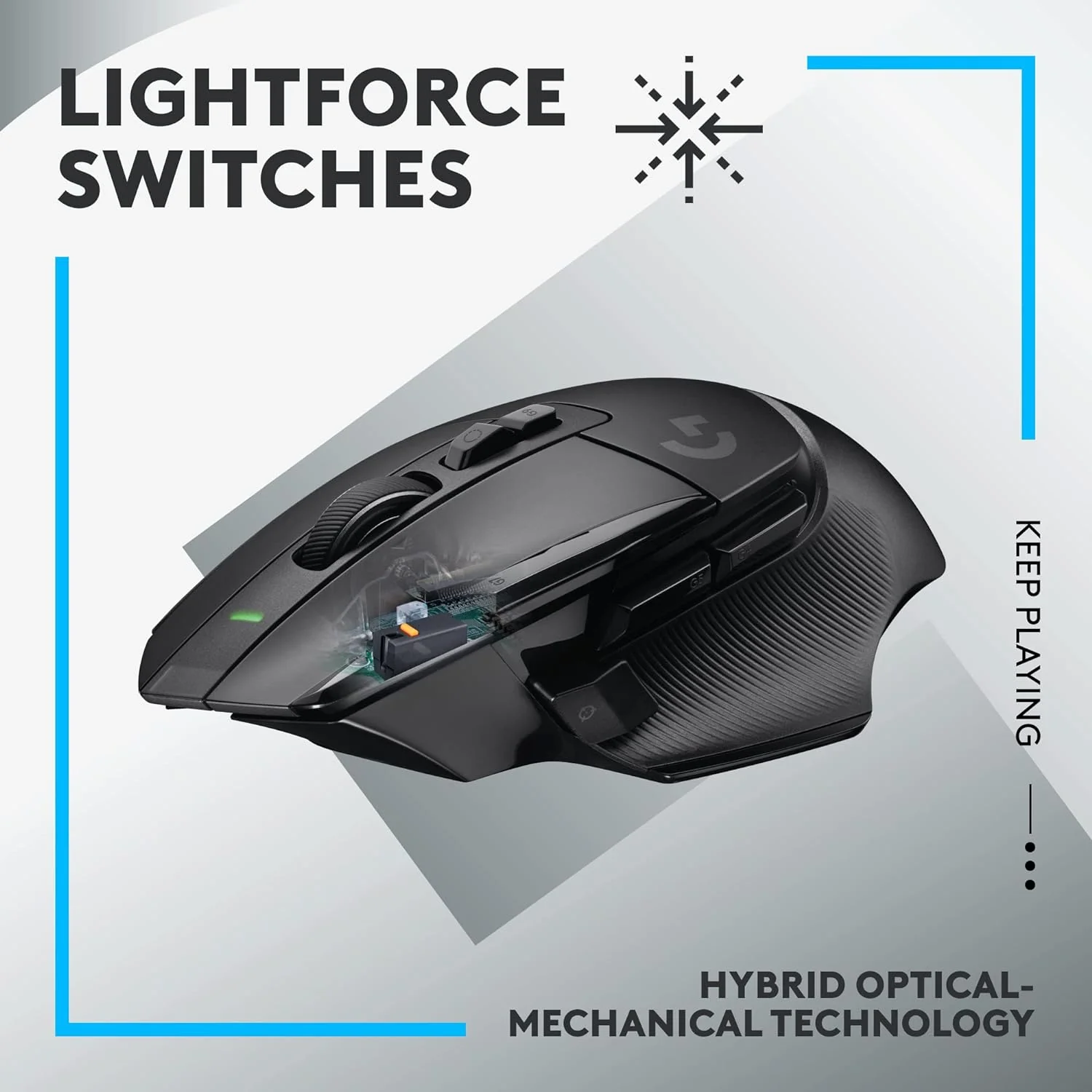 Logitech G502 X Lightspeed  , HERO 25K  - BLACK Wireless Gaming Mouse - Image 3