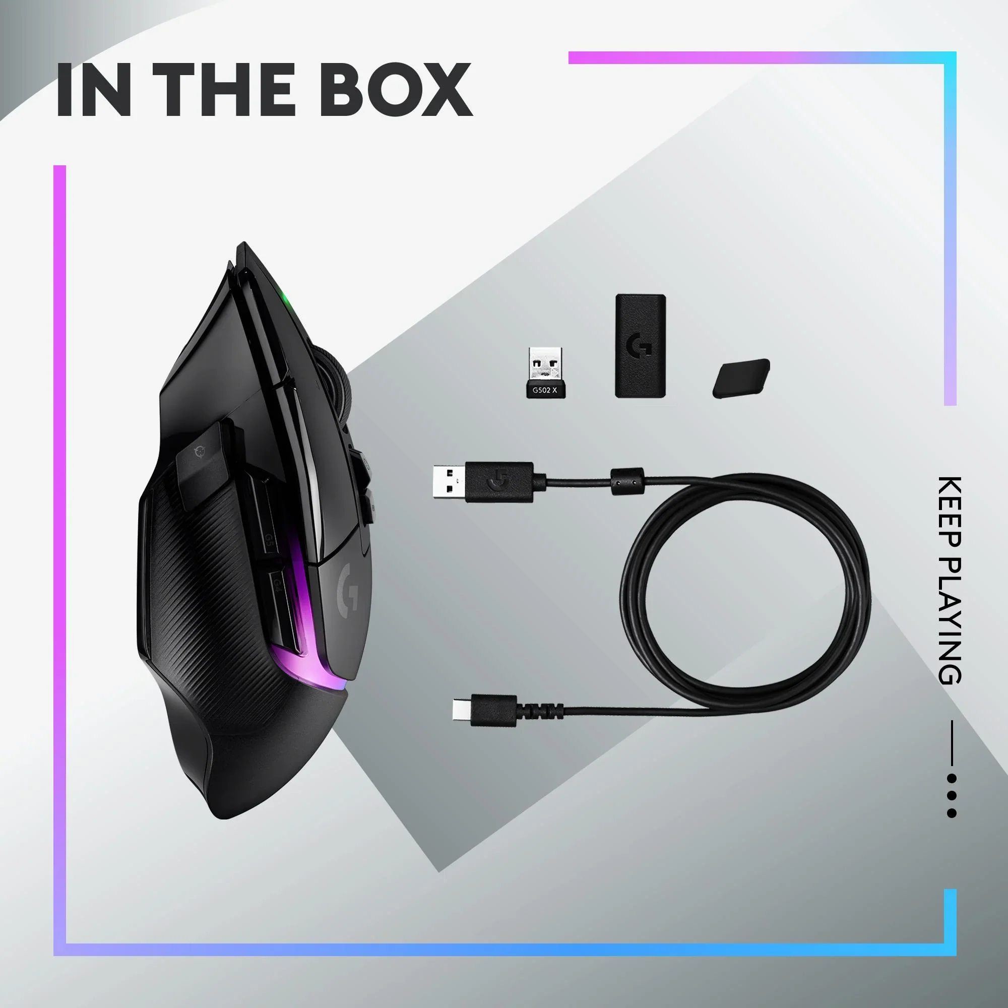 Logitech G502 X Plus Lightspeed Wireless RGB BLACK Gaming Mouse - Image 7
